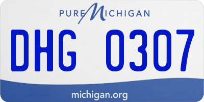 MI license plate DHG0307