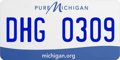 MI license plate DHG0309