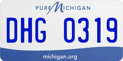 MI license plate DHG0319