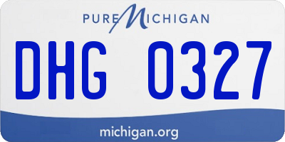 MI license plate DHG0327