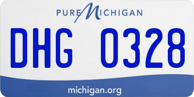 MI license plate DHG0328