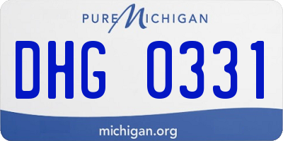 MI license plate DHG0331