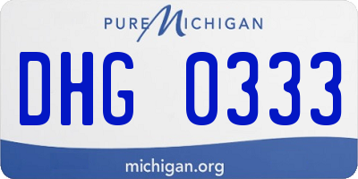 MI license plate DHG0333