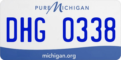 MI license plate DHG0338
