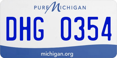 MI license plate DHG0354