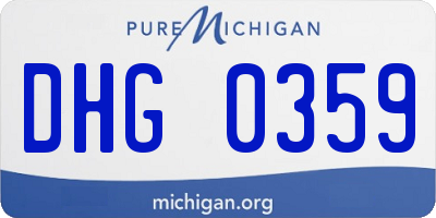 MI license plate DHG0359