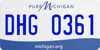 MI license plate DHG0361