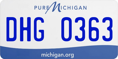 MI license plate DHG0363