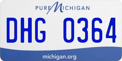 MI license plate DHG0364