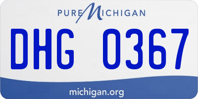 MI license plate DHG0367