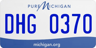 MI license plate DHG0370