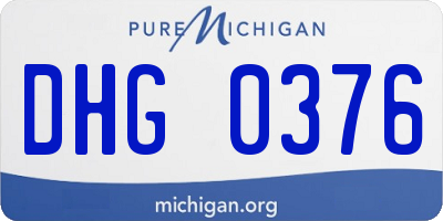 MI license plate DHG0376