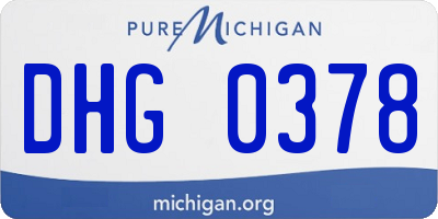 MI license plate DHG0378