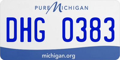 MI license plate DHG0383