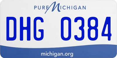 MI license plate DHG0384