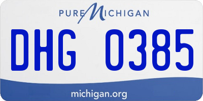 MI license plate DHG0385