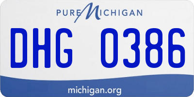 MI license plate DHG0386