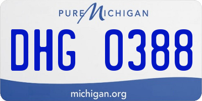 MI license plate DHG0388