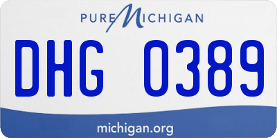 MI license plate DHG0389