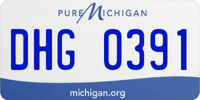 MI license plate DHG0391
