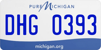 MI license plate DHG0393