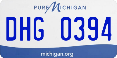 MI license plate DHG0394