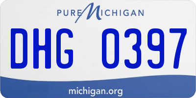 MI license plate DHG0397