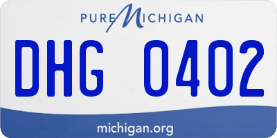 MI license plate DHG0402