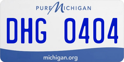 MI license plate DHG0404