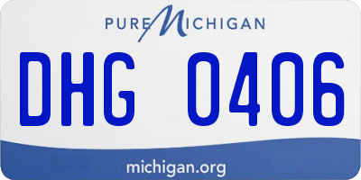 MI license plate DHG0406