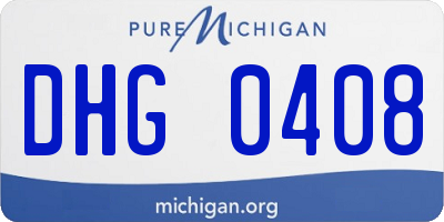 MI license plate DHG0408