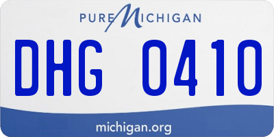 MI license plate DHG0410