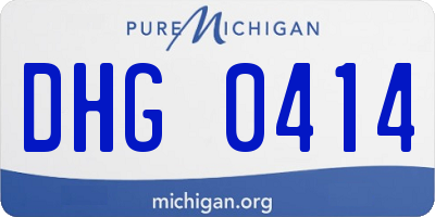 MI license plate DHG0414