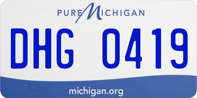 MI license plate DHG0419