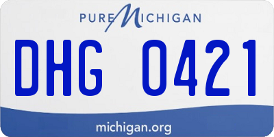MI license plate DHG0421