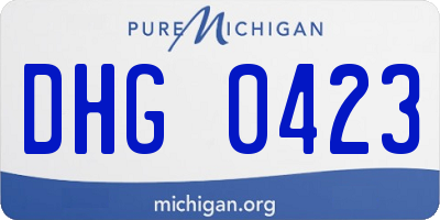 MI license plate DHG0423