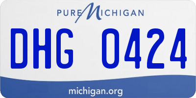MI license plate DHG0424