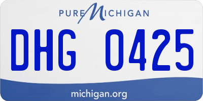 MI license plate DHG0425