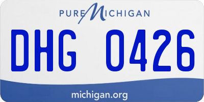 MI license plate DHG0426