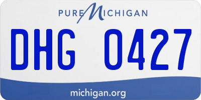 MI license plate DHG0427