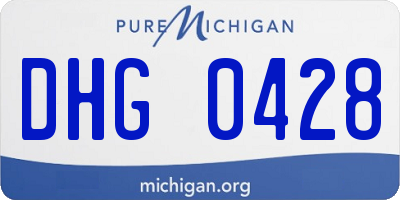 MI license plate DHG0428