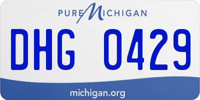 MI license plate DHG0429