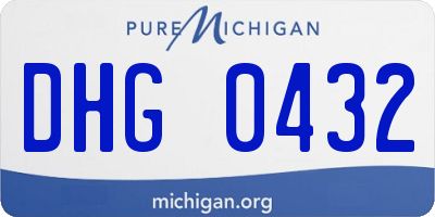 MI license plate DHG0432