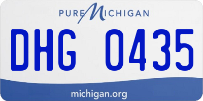 MI license plate DHG0435