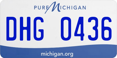 MI license plate DHG0436