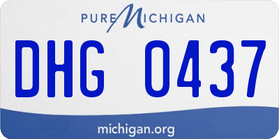 MI license plate DHG0437