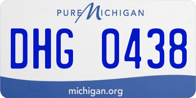 MI license plate DHG0438