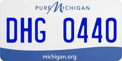 MI license plate DHG0440