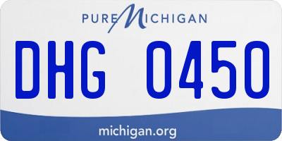 MI license plate DHG0450