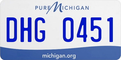 MI license plate DHG0451
